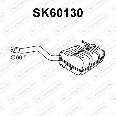  SK60130 VENEPORTE Глушитель выхлопных газов конечный