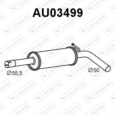  AU03499 VENEPORTE Предглушитель выхлопных газов