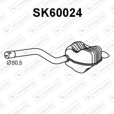  SK60024 VENEPORTE Глушитель выхлопных газов конечный