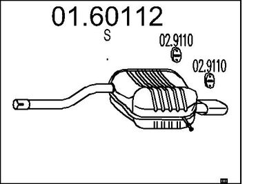  0160112 MTS Глушитель выхлопных газов конечный