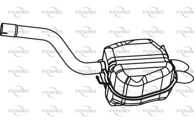  P57060 FENNO Глушитель выхлопных газов конечный