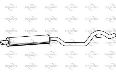  P5414 FENNO Средний глушитель выхлопных газов