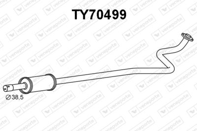  TY70499 VENEPORTE Предглушитель выхлопных газов