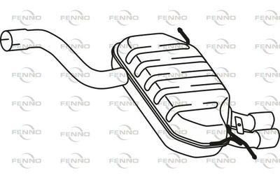  P57085 FENNO Глушитель выхлопных газов конечный