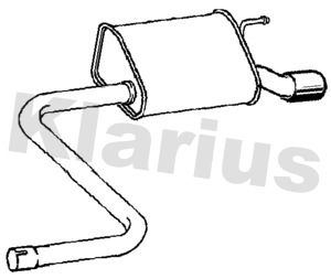  211482 KLARIUS Глушитель выхлопных газов конечный