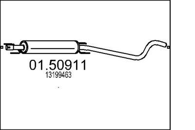  0150911 MTS Средний глушитель выхлопных газов