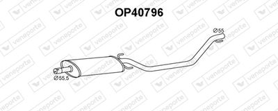  OP40796 VENEPORTE Предглушитель выхлопных газов