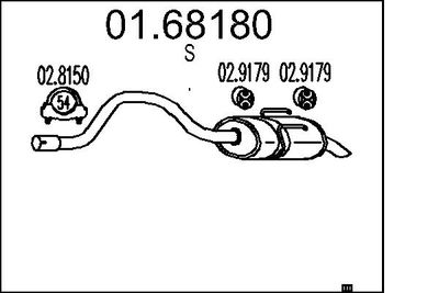  0168180 MTS Глушитель выхлопных газов конечный