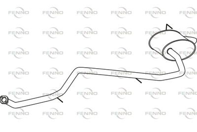  P66002 FENNO Глушитель выхлопных газов конечный