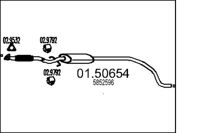  0150654 MTS Средний глушитель выхлопных газов