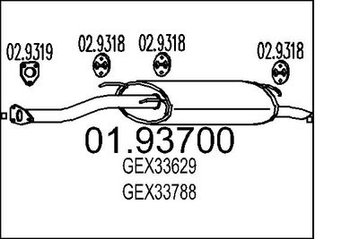  0193700 MTS Глушитель выхлопных газов конечный