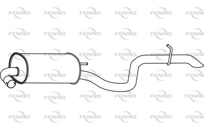  P31052 FENNO Глушитель выхлопных газов конечный