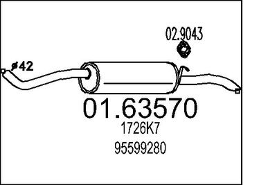  0163570 MTS Глушитель выхлопных газов конечный