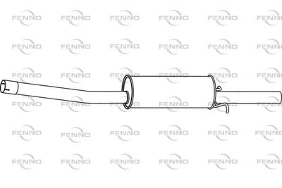  P23078 FENNO Средний глушитель выхлопных газов