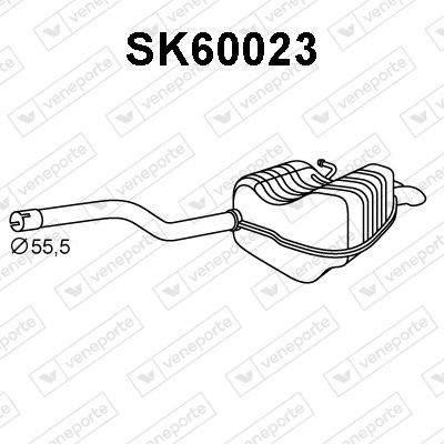  SK60023 VENEPORTE Глушитель выхлопных газов конечный