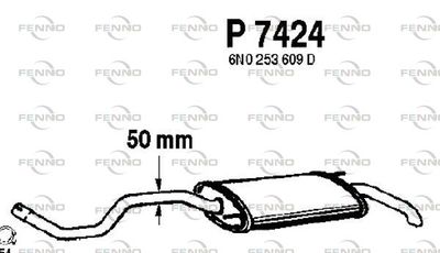  P7424 FENNO Глушитель выхлопных газов конечный