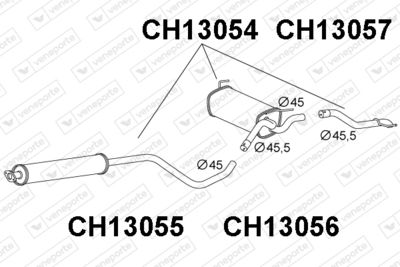  CH13054 VENEPORTE Глушитель выхлопных газов конечный