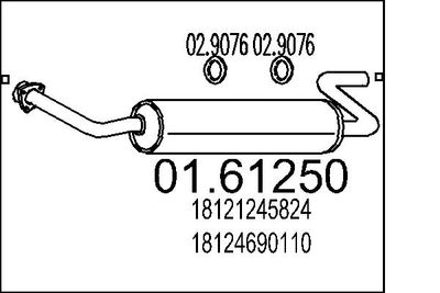  0161250 MTS Глушитель выхлопных газов конечный