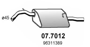  077012 ASSO Глушитель выхлопных газов конечный