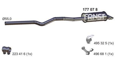  177078 ERNST Глушитель выхлопных газов конечный
