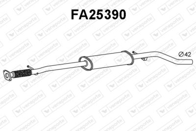  FA25390 VENEPORTE Средний глушитель выхлопных газов