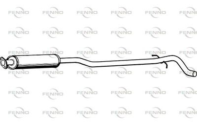  P7827 FENNO Средний глушитель выхлопных газов