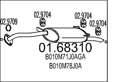  0168310 MTS Глушитель выхлопных газов конечный