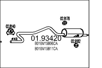  0193420 MTS Глушитель выхлопных газов конечный