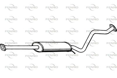  P2977 FENNO Средний глушитель выхлопных газов