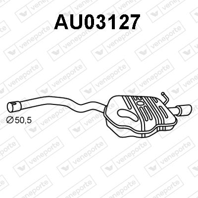  AU03127 VENEPORTE Глушитель выхлопных газов конечный