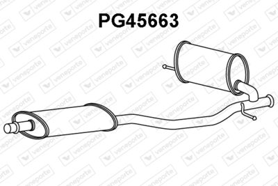  PG45663 VENEPORTE Средний глушитель выхлопных газов