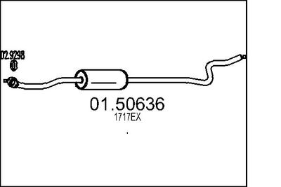  0150636 MTS Средний глушитель выхлопных газов