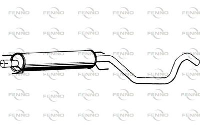  P4316 FENNO Средний глушитель выхлопных газов