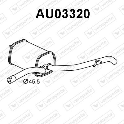  AU03320 VENEPORTE Глушитель выхлопных газов конечный