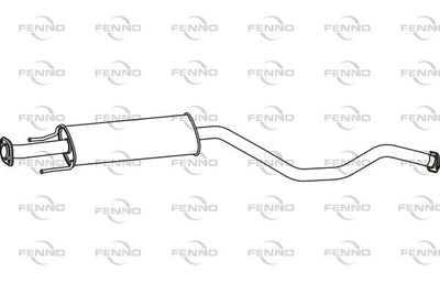  P41038 FENNO Средний глушитель выхлопных газов