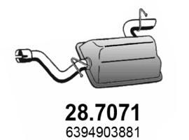  287071 ASSO Глушитель выхлопных газов конечный