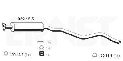 032155 ERNST Предглушитель выхлопных газов