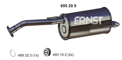  695299 ERNST Глушитель выхлопных газов конечный