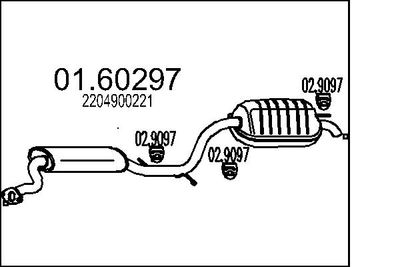  0160297 MTS Глушитель выхлопных газов конечный