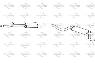  P22015 FENNO Глушитель выхлопных газов конечный