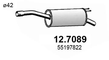  127089 ASSO Глушитель выхлопных газов конечный