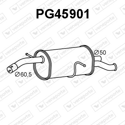  PG45901 VENEPORTE Глушитель выхлопных газов конечный