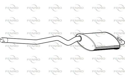  P1584 FENNO Глушитель выхлопных газов конечный