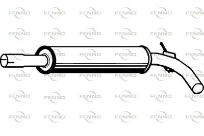  P5547 FENNO Средний глушитель выхлопных газов