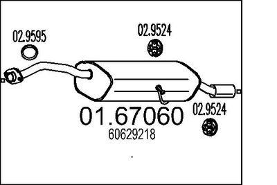  0167060 MTS Глушитель выхлопных газов конечный