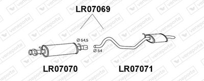  LR07069 VENEPORTE Глушитель выхлопных газов конечный