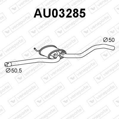  AU03285 VENEPORTE Предглушитель выхлопных газов