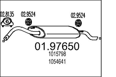  0197650 MTS Глушитель выхлопных газов конечный