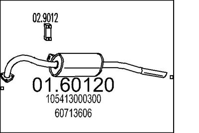  0160120 MTS Глушитель выхлопных газов конечный