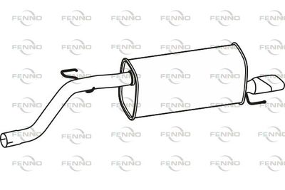  P43185 FENNO Глушитель выхлопных газов конечный